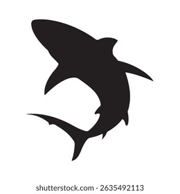 Bull shark silhouette isolated on white background. Bull shark icon vector illustration design.