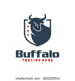 Bull Shield Emblem Logo Design Stock Vector (Royalty Free) 1823230514 ...