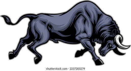 Bull Side Views Full Body