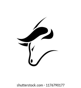 Bull sign - isolated vector illustration