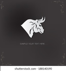 Bull sign,vector