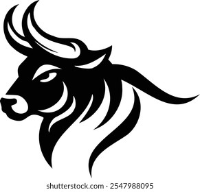 a bull silhouette design illustration 