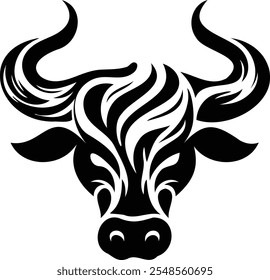 bull silhouette design illustration black color