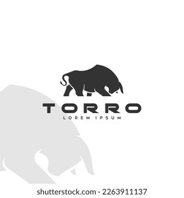 bull silhouette logo design inspiration design