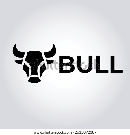 Bull Silhouette Logo Vector – Clean Black Minimal Line Art, Symbol of Strength and Energy for Dynamic Businesses and Apparel Brands

