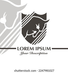 Bull silhouette logo vector design. This design can be adjusted again. Design element for logo,community logo,tshirt,emblem,poster. Vector illustration.