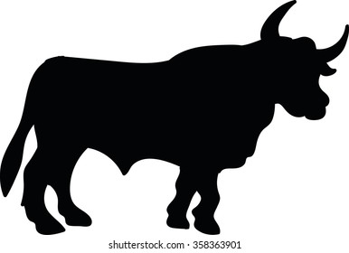 Bull silhouette vector