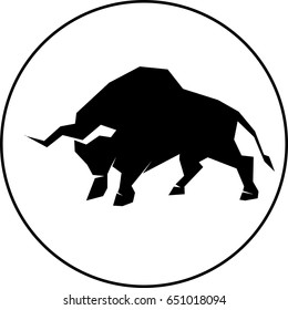 Bull silhouette vector