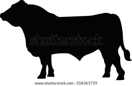 Bull silhouette vector