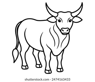 Bull silhouette vector illustration design 