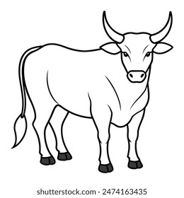 Bull silhouette vector illustration design 