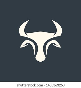 bull simple illustration vector logo