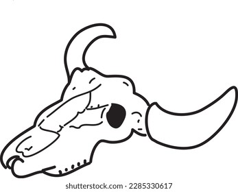 Bull Skeleton Icono plantilla de diseño vectorial e ilustración