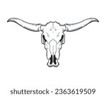 bull skull dead icon isolated vector