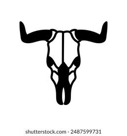 Icono de cráneo de toro, Ilustración vectorial