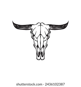 Bull skull graphics illustration vector