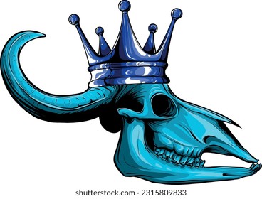 Bull skull with horns vector illustration design