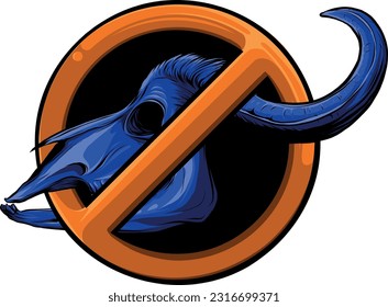 Bull skull with horns vector illustration design