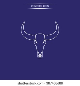 Bull skull icon.