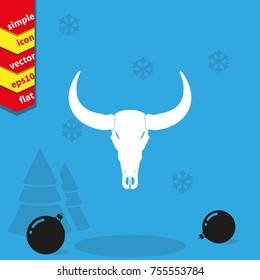 Bull skull icon.
