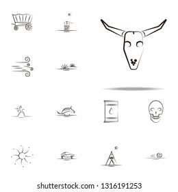 bull skull icon. Desert icons universal set for web and mobile