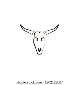 bull skull icon. Element of desert icon for mobile concept and web apps. Hand draw bull skull icon can be used for web and mobile