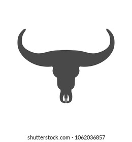 Bull skull icon - vector.