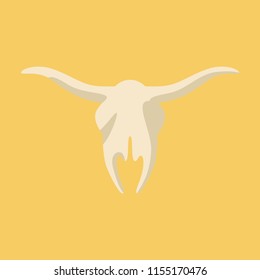 Bull skull icon. Vector illustration. EPS10.