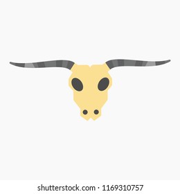 Bull skull icon. Vector illustration. EPS 10.