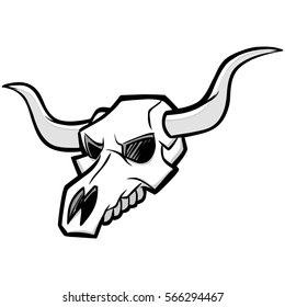 Bull Skull Illustration