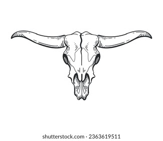 bull skull isolated icon vector illustration