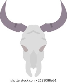 Bull skull Line vector Icon Design