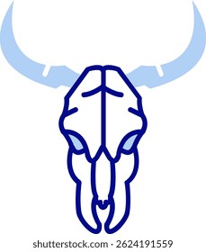 Bull skull Line vector Icon Design