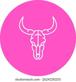 Bull skull Line vector Icon Design