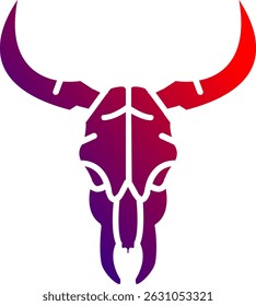 Bull skull Line vector Icon Design