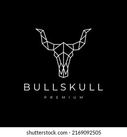 Bull Skull Logo Vector Icon Design