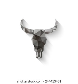 bull skull triangle - vector illustration. eps 10