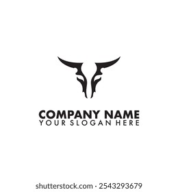 Bull Skull with tribals style isolated on a white background