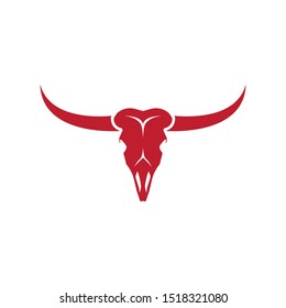 Bull Skull vector icon illustration design template