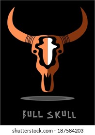  Bull skull - vector illustration