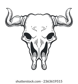 bull skull wild isolated icon vector