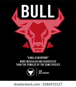 bull slogan vector  design man fashion