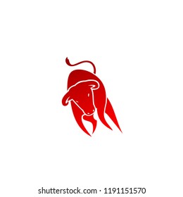 Bull symbol - isolated vector illustration