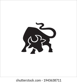 Bull Symbol Logo. Tattoo Design. Vector Illustration.