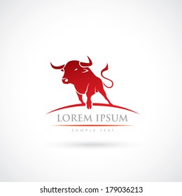 Bull symbol - vector illustration