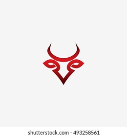 Bull symbol - vector illustration