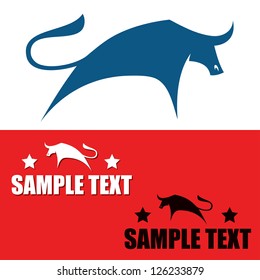 Bull symbols - vector illustration