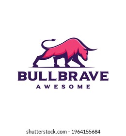 Bull Taurus Bison Buffalo Logo design vector template.
