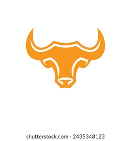bull taurus head logo design 
