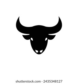 bull taurus head logo design 